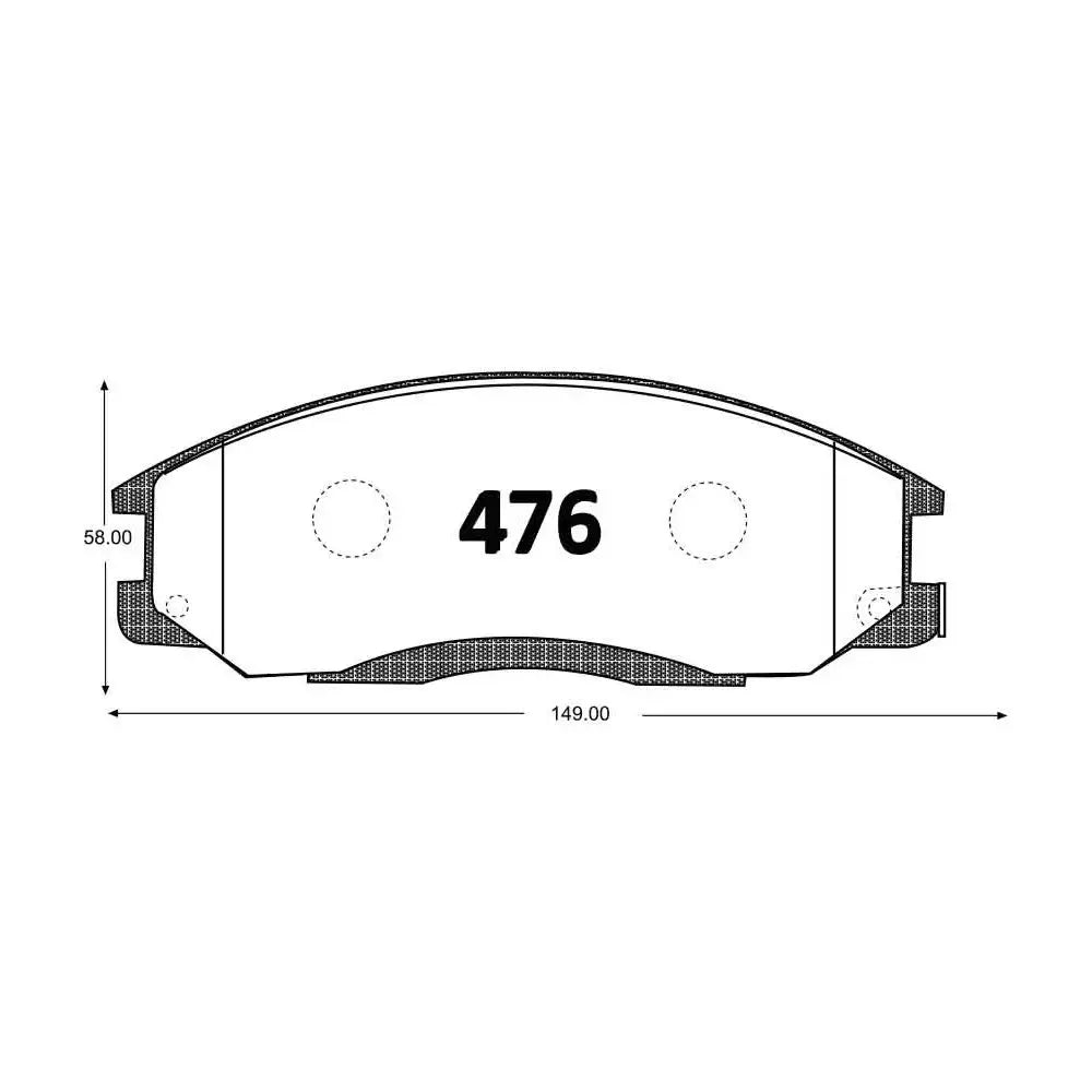 Pastilla de Freno Delantera Hyundai Santa Fe 2000-2006 – Ital-Brakes GTX 0476