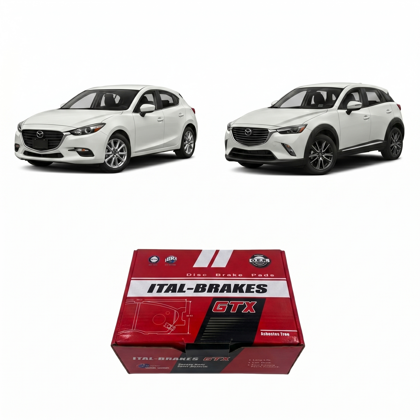 Pastilla de Freno Delantera Mazda 3 - CX30 2015 en adelante – Ital-Brakes GTX 1379