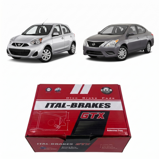 Pastilla de Freno Delantera Nissan Versa 2012 en adelante  / March 2012 2017– Ital-Brakes GTX 1175