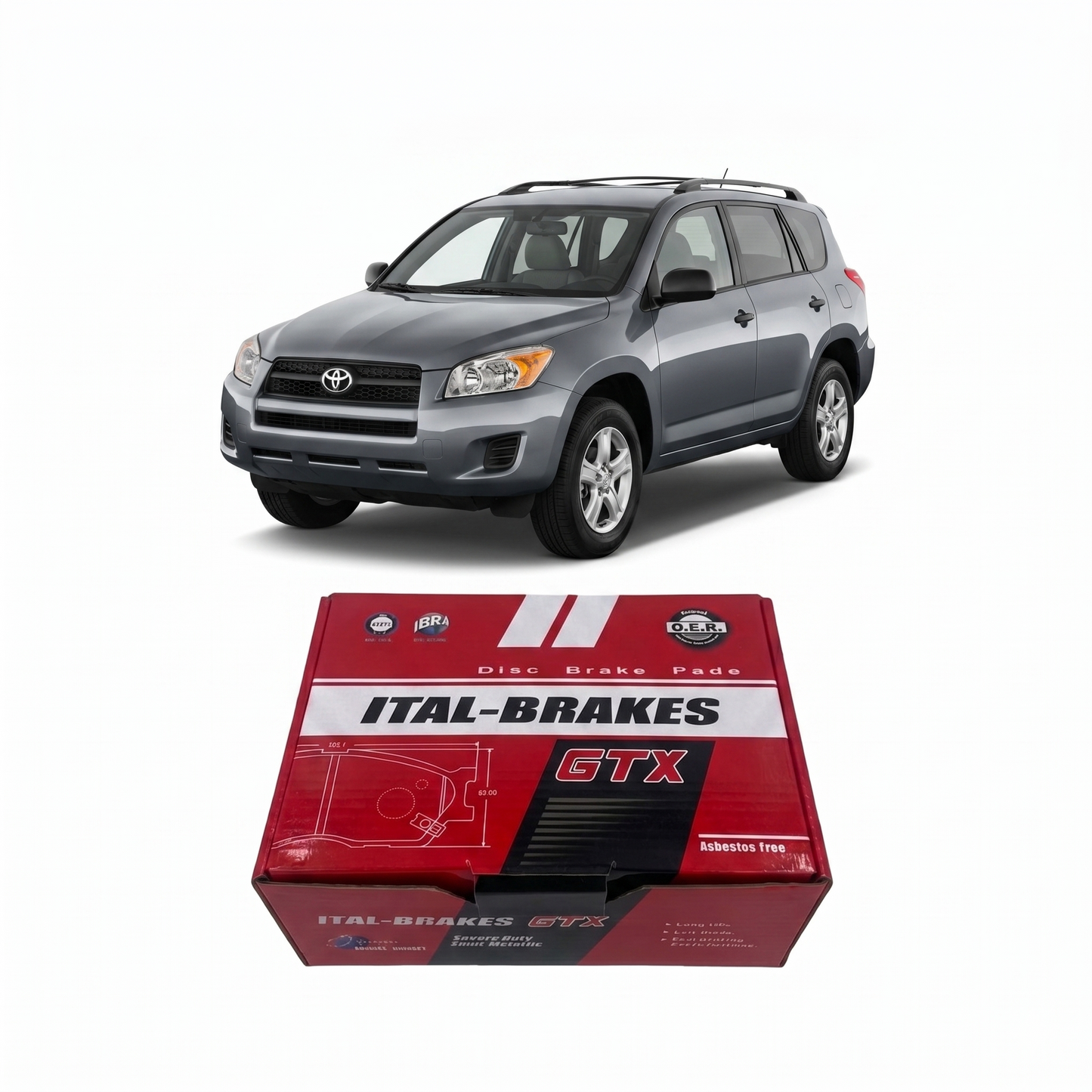 Pastilla de Freno Delantera Toyota RAV4 2005-2014 – Ital-Brakes GTX 0828